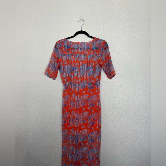 EYWASOULS MALIBU Elke Wrap-effect ruched chiffon midi dress - Picture 5 of 10